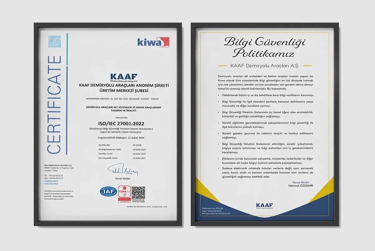 ISO/IEC 27001 Bilgi Güvenliği Sertifikas - KAAF
